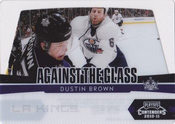 insert karta DUSTIN BROWN 10-11 Contenders, Against the Glass číslo 3