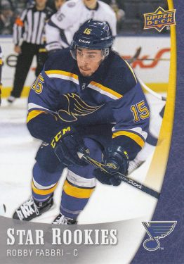 insert RC karta ROBBY FABBRI 15-16 UD Star Rookies číslo 11