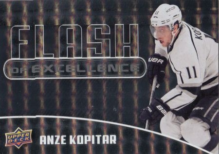 insert karta ANZE KOPITAR 14-15 UD Overtime Flash of Excellence číslo FOE-10