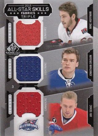 jersey karta HOFFMAN/DROUIN/SEKÁČ 15-16 SPGU All-Star Skills Triple Fabrics