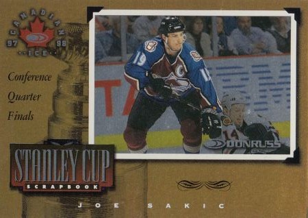 insert karta JOE SAKIC 97-98 Canadian Ice Stanley Cup Scrapbook /2000