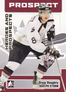 řadová karta DREW DOUGHTY 06-07 Heroes and Prospects Prospect číslo 108