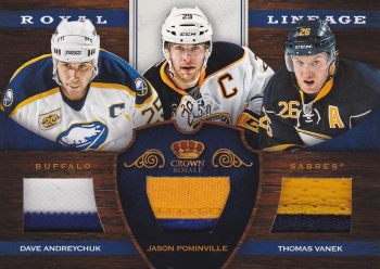 prime jersey karta ANDREYCHUK/POMINVILLE/VANEK 12-13 Rookie Anthology /50