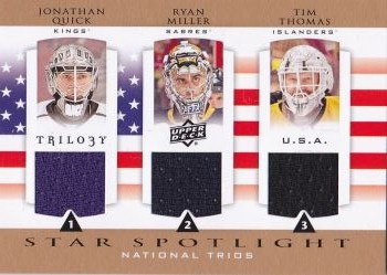 jersey karta QUICK/MILLER/THOMAS 13-14 Trilogy Star Spotlight číslo USA-NET