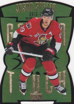 insert karta JASON SPEZZA 12-13 Fleer Retro Golden Touch číslo 16 of 25GT